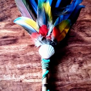 Smudge Feather Fan- SOLD